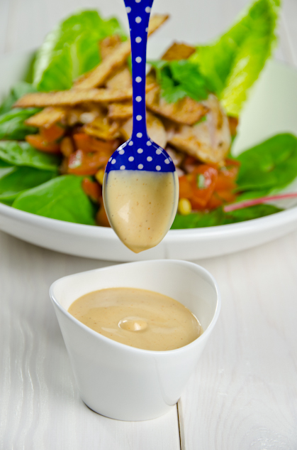 Chicken and corn strips salad