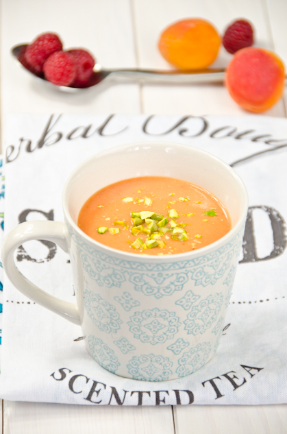 Apricot Raspberry Gazpacho