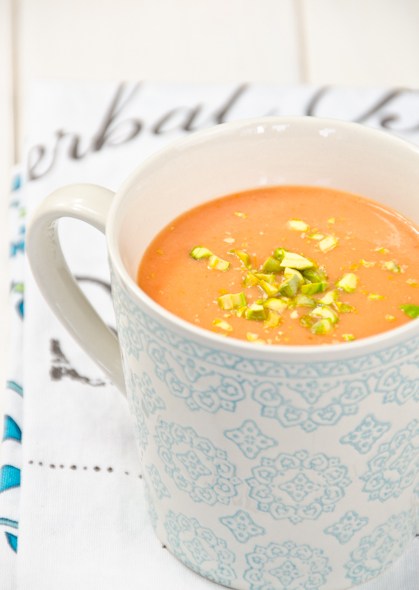 Apricot Raspberry Gazpacho