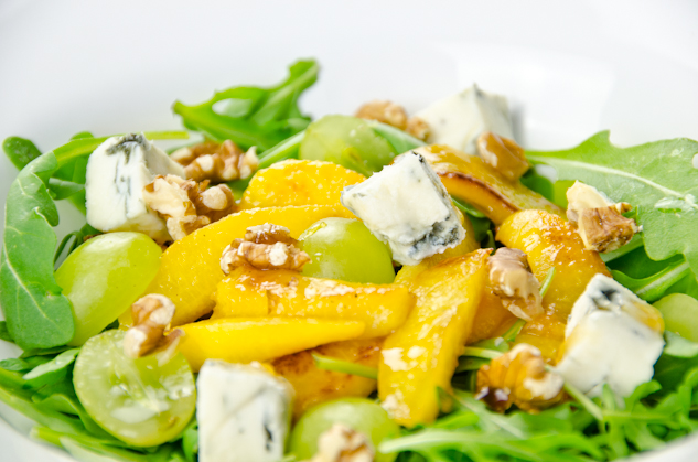 Sautéed peach salad