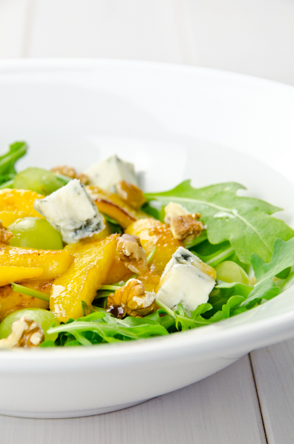 Sautéed peach salad