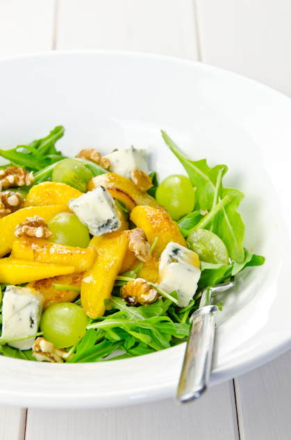 Sautéed peach salad