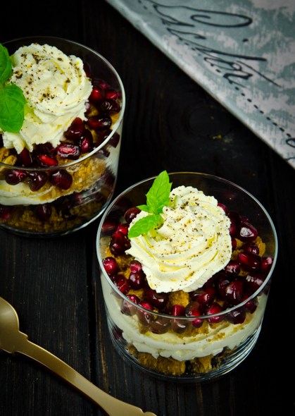 Pomegranate trifle