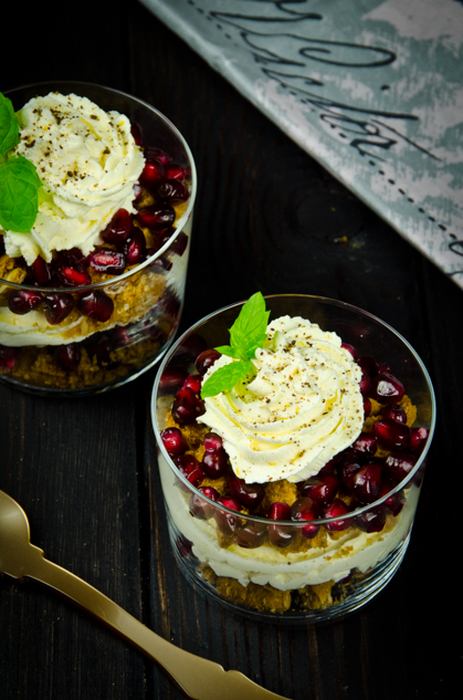Pomegranate trifle