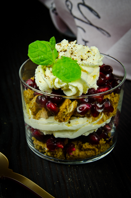 Pomegranate trifle