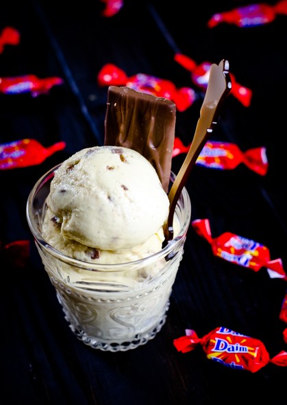 Vanilla Daim ice cream